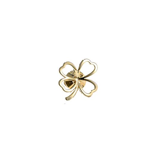 Idel clover anti-leak buckle small brooch women's pin to fix clothes artifact collar pin jewelry birthday gift for wife lucky four-leaf clover 2 pieces gold + silver