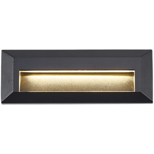 Lámpara de pie de pie de inducción de inducción de inducción de inducción de manera brillante. Lámpara de paso de escalera de escalera de escalón de la lámpara de lámina de látido LED Lámpara pequeña D691 228*81 mm 6W Luz tibia