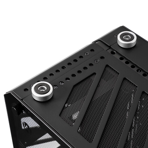 方糖机械大师 酷方C34Pro   小型ATX/EATX主板 支持360水冷 台式侧透 便携桌面方案 铝合金 便携 手提机箱 典雅黑AIR版