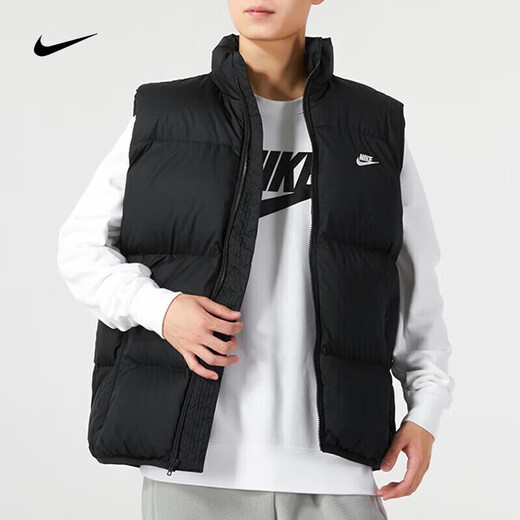耐克（NIKE）羽绒服男装冬季新款运动时尚休闲立领舒适保暖马甲背心928860-010 棉服FB7374-010黑色偏大 S