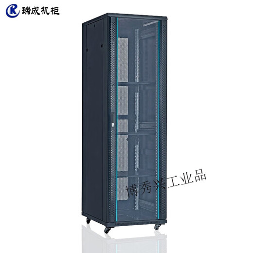 Yue Changsheng Network Cabinet 6642 Server Cabinet Weak Current Monitoring Switch Cabinet Computer Room Cabinet 42 RC0642U Thickened Cabinet Black (800 Width 0x0x0cm
