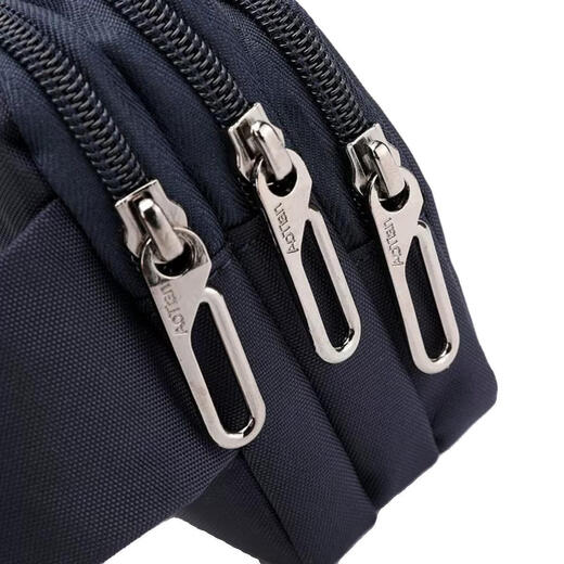 Aotian new waist bag men's single multi-layer waterproof casual bag mobile phone bag wallet business bag horizontal version lightweight Aotian 6193 blue
