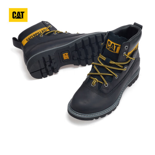 CAT Carter Boots Martin Boots Women's Shoes Colored Women's Boots Series Durable Low Boots Big Yellow Boots Shopping Mall Same Model Black 39