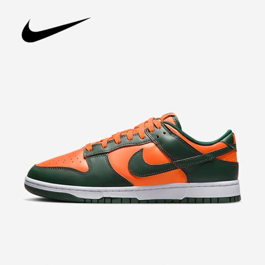 Nike (Nike) Herrenschuhe Dunk Low New Panda Casual Board Schuhe Low Top bequemer Sportschuhe tragen resistente Modebrettschuhe [Trend] DD1391-300/Orange und Green 44 44