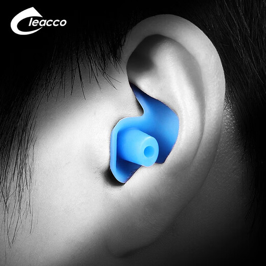 Liku swimming earplugs for men and women, waterproof, professional bathing, children and adults, anti-water artifact, nose jacket, diving equipment, wired earplugs - blue