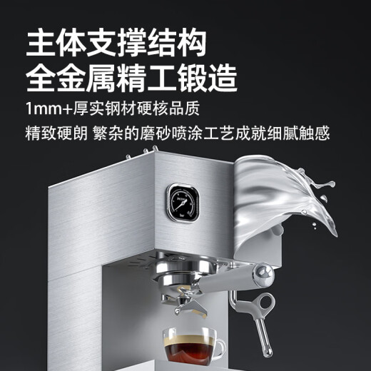柏翠（petrus）PE3888咖啡机意式浓缩双锅炉家用办公室全半自动小型一体 PE3888+PE3755磨豆机