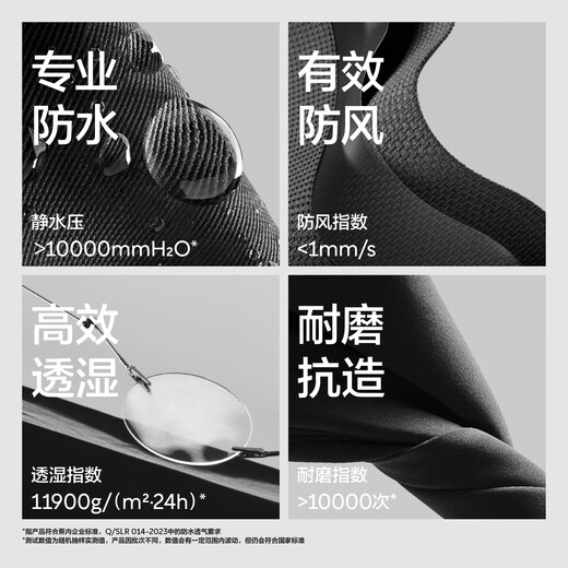 Bananain Mr. Lei’s same style 302Proof Pro Men’s 3-in-1 Jacket Windproof Jacket Outdoor Sports Jacket Fleece + 302PP Shell丨Black L