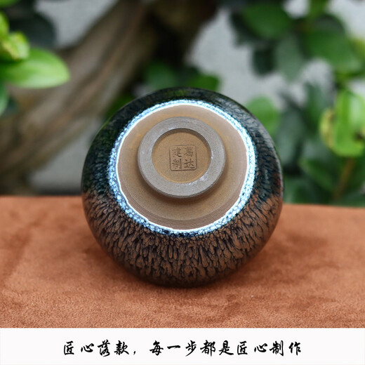 Songjiang Jianzhan tea cup ceramic master cup personal high-end tea cup master office tea cup companion gift pure handmade flower cup