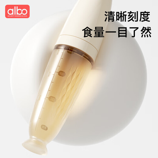 albo rice cereal spoon feeding bottle silicone spoon newborn baby squeeze feeding spoon baby rice cereal food supplement tool feeder