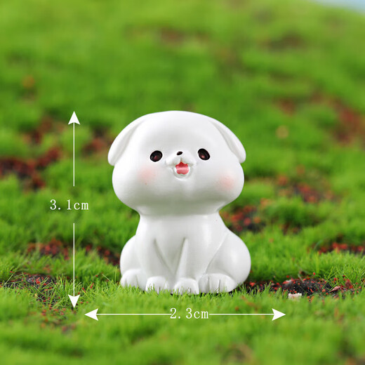 集物一册萌萌大熊猫小摆件 可爱熊猫公仔桌面小摆件送同学儿童生日礼物 卖萌小白(一套6个)+礼盒+灯串