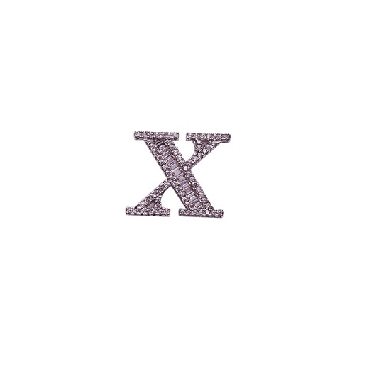 Bomp xiao zhan xz gleicher Stil 26 Englische Nachname Buchstaben kleiner Kragen Pin Anzug Brosche Herrenabzeichen Schnalle x Stein Spurpferd Nadel 1,5 cm