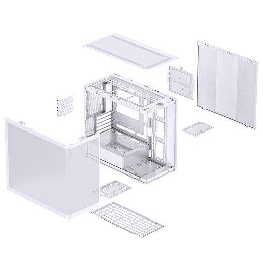 JONSBO D300 white MATX chassis (column-less curved sea view room/360 radiator/ATX power supply/10 fan positions/Type-c Gen2 10Gbps+)