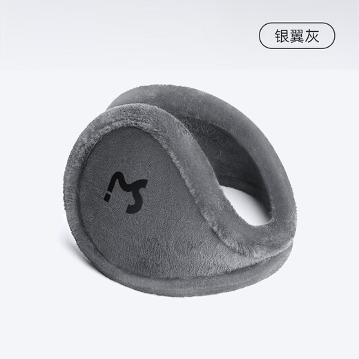 Di Shulan's new thickened plush warm earmuffs for winter men's ear protection and ear warmers solid color student anti-cold back-worn earmuffs plus velvet style - Yao Ye Black