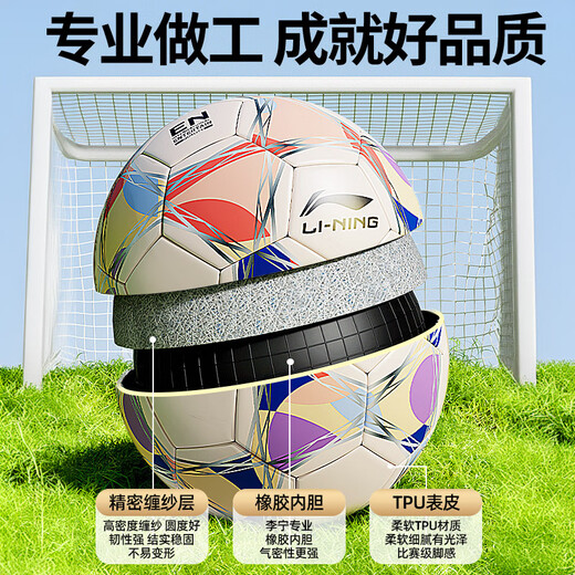 Li Ning Football No. 5 Adult Children Youth High School Entrance Examination Standard World Cup Professional Competition Training Primary School No. 5 Ball