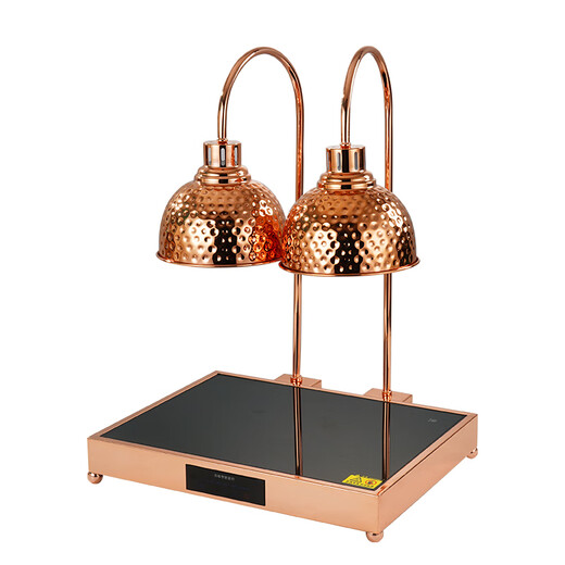 Taipeng Buffet Insulation Lamp Catering Marble Insulation Table BBQ Warm Food Pizza Heating Lamp Hotel Food Insulation Lamp ZG-041 Double Head Rose Gold