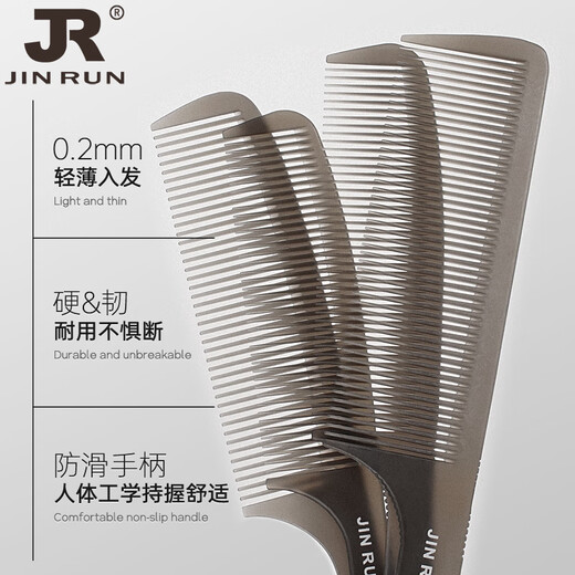 
Manika Ultra-thin Men's Flat-Head Cropped Comb Hair Stylist Special Men's Hair Cropped Hair Shop Hard Haircut Cropped Hair Cropped Hair Cropped Artifact 15929 [Transparent Gray]