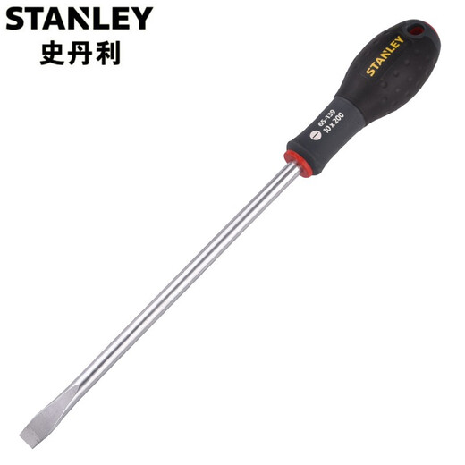 Stanley (STANLEY) three-color handle parallel slotted screwdriver, imported handle screwdriver, hardened flat-blade screwdriver, 3.5x75mm single 64-983-14