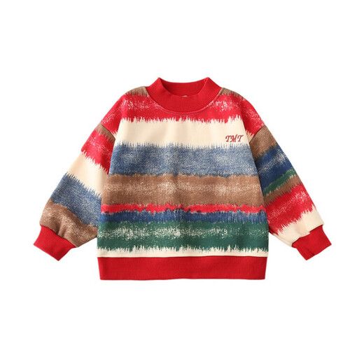 G.duck little yellow duck children's clothing, parent-child clothing, sweaters, autumn and winter suits for a family of three or four, knitted sweaters for mothers and children, family clothing, colorful velvet sweatshirts 110 Recommended for 4~5 years old 100-110cm cm