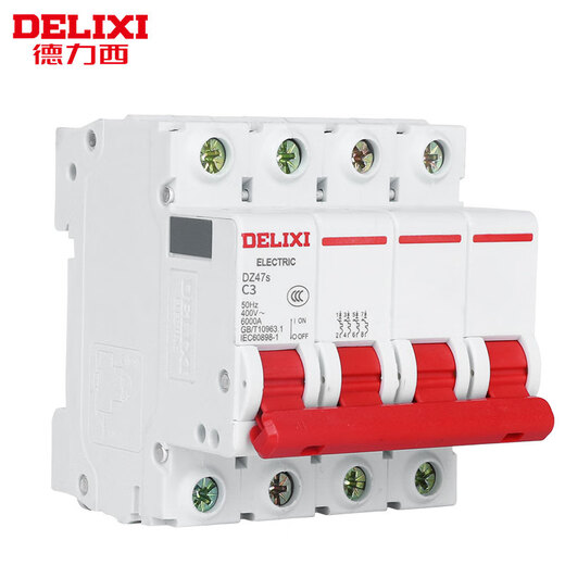 Delixi Electric air switch small circuit breaker three-phase four-wire switch main circuit breaker DZ47S Type C 4P 63A
