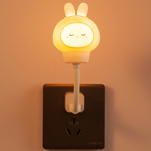 创意LED小夜灯USB直插灯插电夜灯卧室床头氛围照明灯教师节送老师男女朋随伴手礼生日小礼物公司礼品 USB小兔灯