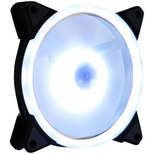 Desktop host computer case fan 12cm Aurora RGB eclipse LED color changing dual aperture water cooling matte fan black