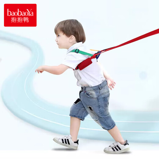 
Hug duck, children's safety belt, traction rope, baby toddler, baby anti-lost rope, learn to walk, breathable and anti-slide shoulder straps, cotton-green and yellow-about 1.2 meters rope