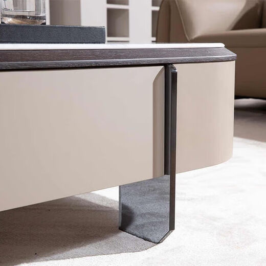 
Coffee table living room Italian light luxury rock panel bright light TV cabinet minimalist combination simple modern household small apartment stylish 13575cm long tea table TV cabinet