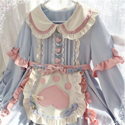 Tannuu Lolita dress dream girl op student lolita cute daily dress object sweet cat cat L
