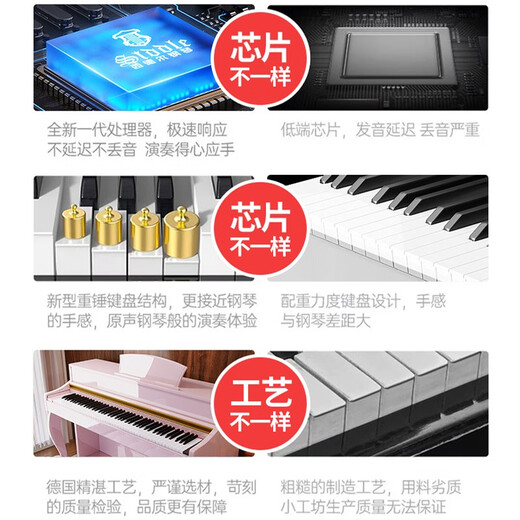西德尔智能钢琴立式电钢琴通用版专业考级数码幼师88键重锤进口机构推荐 演奏级X75S多巴胺紫色重锤键盘 直插电款