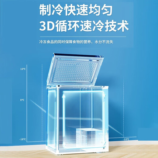 Nanjiren Home Delivery Small Freezer Home Commercial Refrigerator Freezer Dual-Purpose Freezer Small Rental Small Refrigerator Fresh-keeping Breast Milk Storage Cabinet Single Temperature 72L Upgraded Thickening, Frost Reduction and Energy Saving 72L