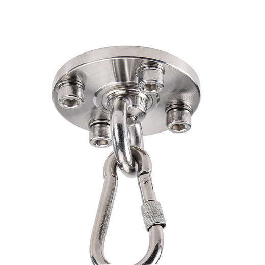 Dixin 304 stainless steel roof aerial yoga sandbag swing hanging chair bed fixed plate hook bracket hanging plate ring M14 luxury fixed style + spring buckle + anti-slip screws