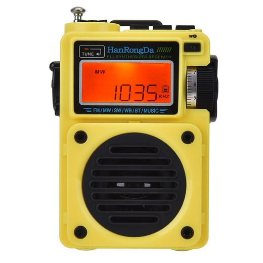 
Hanrongda HRD-701 upgraded version portable pocket full-band DSP chip digital display radio micro Bluetooth plug-in audio with lanyard plug-in old man radio khaki upgraded version