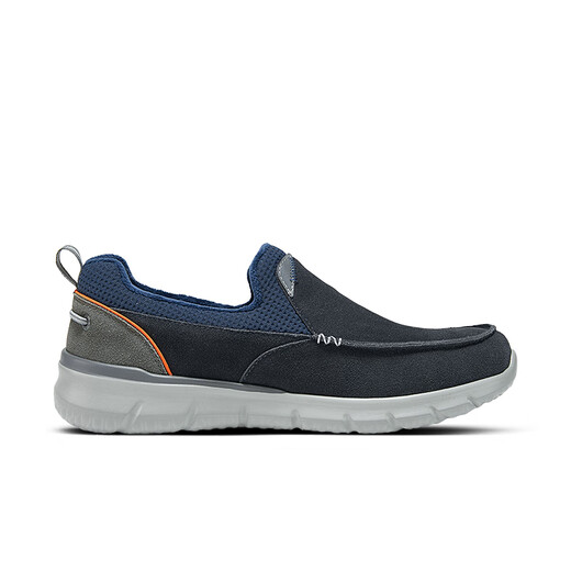 Skechers Herrenschuhe Leichtes Schock-Polstering-Kee-Resistant Business Casual Wanderschuhe Leinwandschuhe Vielseitige einstufige NVY Sea Blue 39.5