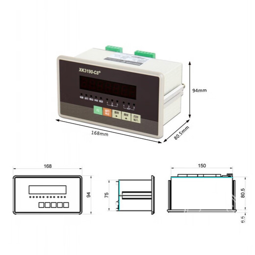 Shanghai Yaohua XK3190-C8+ weighing display controller electronic quantitative packaging scale industrial ingredients instrument tank 220V