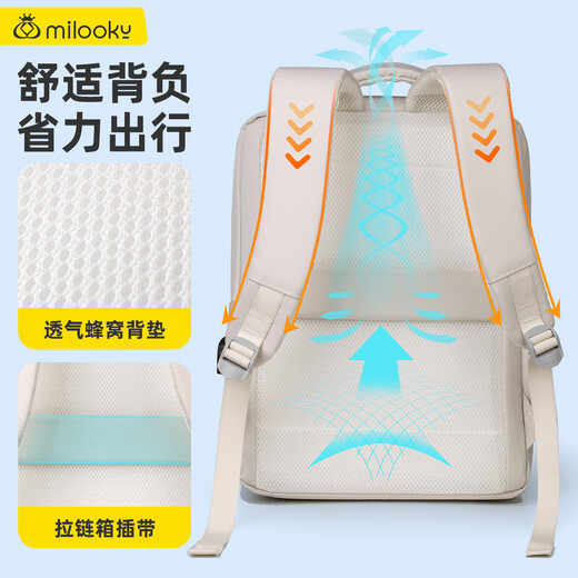 Milooky双肩电脑包笔记本背包女士14-15-16英寸大容量适用华为苹果小米