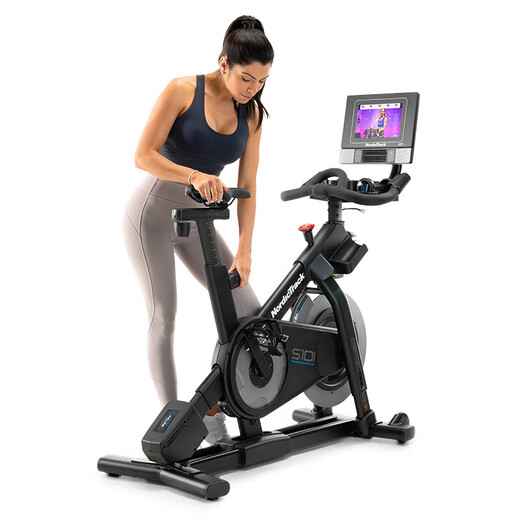 Aconnordick new dynamic bicycle 03122/S10i household silent touch color screen light commercial fitness bike magnetron resistance/10-inch color screen-s10i