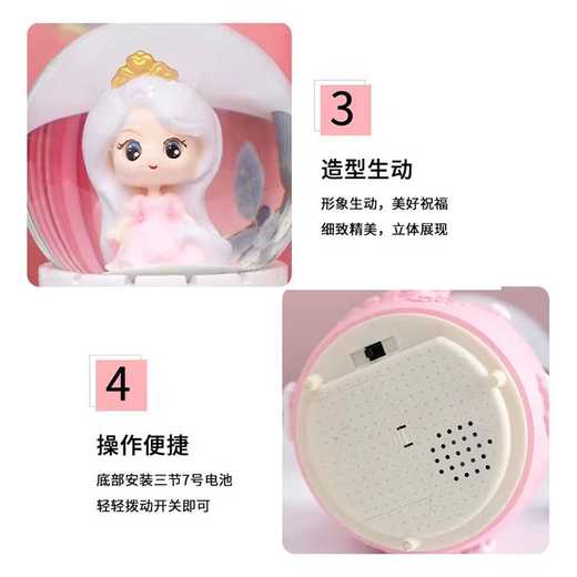 Yuanzhou Green Children’s Day Music Box Crystal Ball Music Box Girls Spielzeug Geburtstagsgeschenke 7-14 Jahre alt automatisch Schnee schwebende Mehrfachmusik bunte Lichter 3-14 Jahre alt