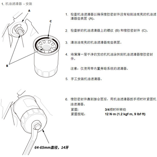 MAHLE oil filter OC608 (Civic/Accord/Fit/XRV/CRV/Fengfan/Guandao/Binzhi/Gori