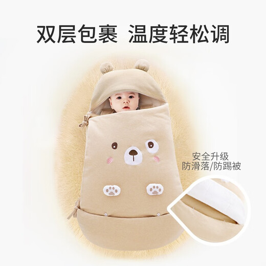 Colorful Dr. Baby Sleeping Bag Quilt Winter Newborn Baby Quilt Anti-jump Swaddle Newborn Quilt 0-1 Years Old Anti-Kick Quilt Colorful Cotton Bear Minnie Color