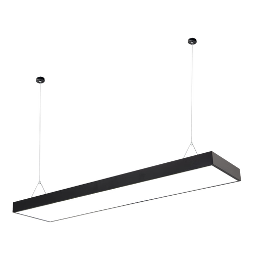 Deyan Office LED Strip Light Square Light Conference Room Office Light Chandelier Light Office Building Workshop Factory Industrial Lighting Black Right Angle 120*7-32W White Light