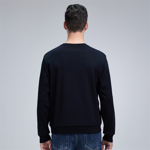 Dances with Wolves Velvet Sweatshirt Men's Autumn and Winter National Fashion Pattern Versatile Thick Sweatshirt Men's Top Black Velvet M