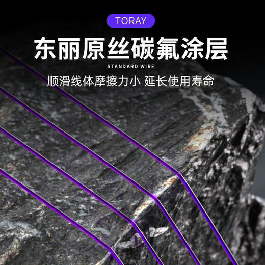 BEITU Japan imported raw silk fishing line main line super soft sub-line super strong tension fishing line purple (main line) 110 meters No. 1.5