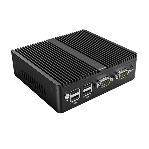 倍控赛扬j1900嵌入式台式迷你主机微型电脑双千兆工控小主机232HTPC 工业工控机主机 G30-27双网-3215U 4G内存 64G硬盘