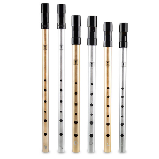 
Shanbei Irish Whistle Flute C-Tuning D-Tuning Flute Children Beginners Treble Direct Flute Recorder Six-hole Instrument Playing C-Tuning Silver + Rich