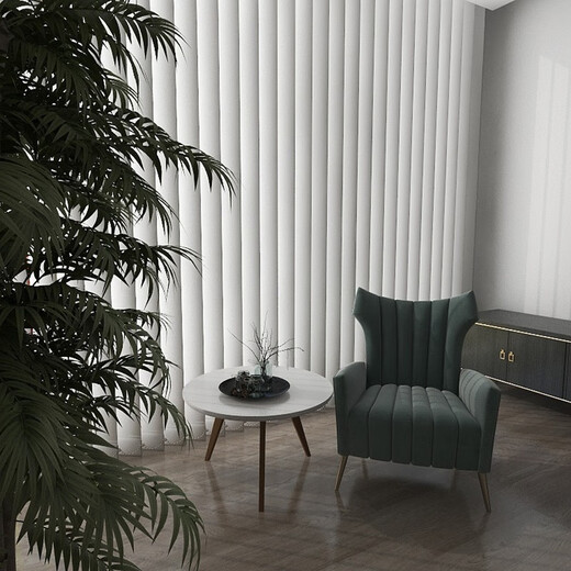 Shixuan (SHIXUAN) vertical blinds vertical vertical blinds office living room balcony floor-to-ceiling window partition optional electric semi-shading classic beige 136 one square meter