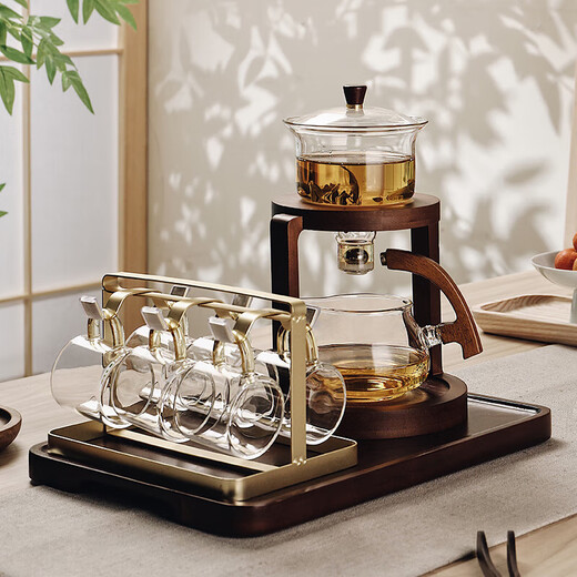 Genasi gantry glass tea set set lazy tea maker magnetic automatic tea maker Kung Fu tea set
