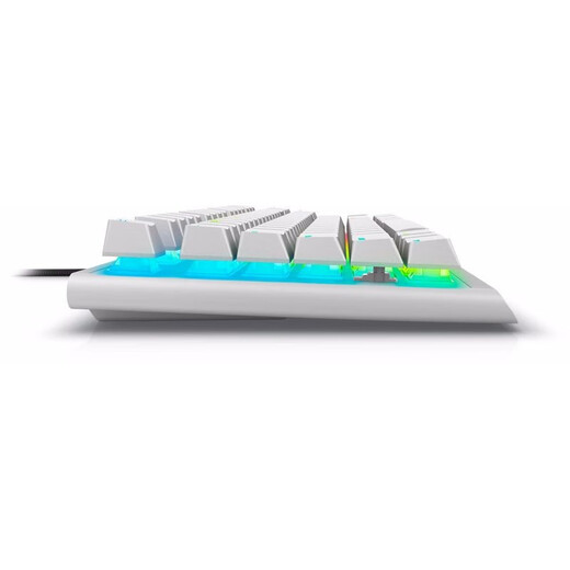 Alienware AW420K white TKL wired gaming keyboard mechanical keyboard cherry red shaft RGB lighting new style white RGB multi-color backlight, cherry red shaft