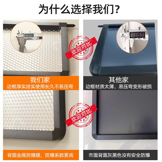 小匠材衣柜镜子全身镜隐形对开门试衣镜内装推拉镜内置隐藏式折叠穿衣镜