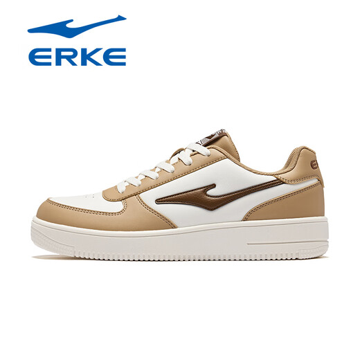 Hongxing Erke Herrenschuhe Sommer Sportschuhe weiche Sohle Leichte weiße Schuhe weiße dicke Sohle Air Force One lässige Skateboardschuhe weiße Khaki 1477 43 Versandversicherung
