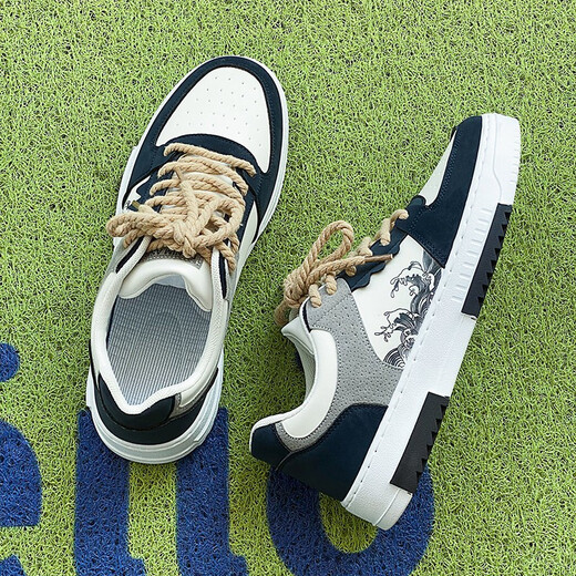 Changxiang Huili Board Schuhe Herren Sommerschuhe Herrenschuhe Großgröße Neues lässig atmungsaktive und vielseitige Teenager-Student Trend 45 Sportschuhe YJ-D920 Dunkelblau 45